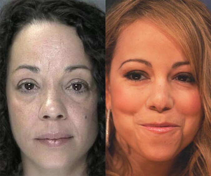 Links zus Alison, rechts Mariah Carey.