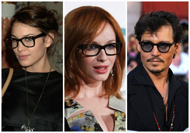 Hevige aanhangers van de nerdbril: Alexa Chunf, Christina Hendricks en Johnny Depp