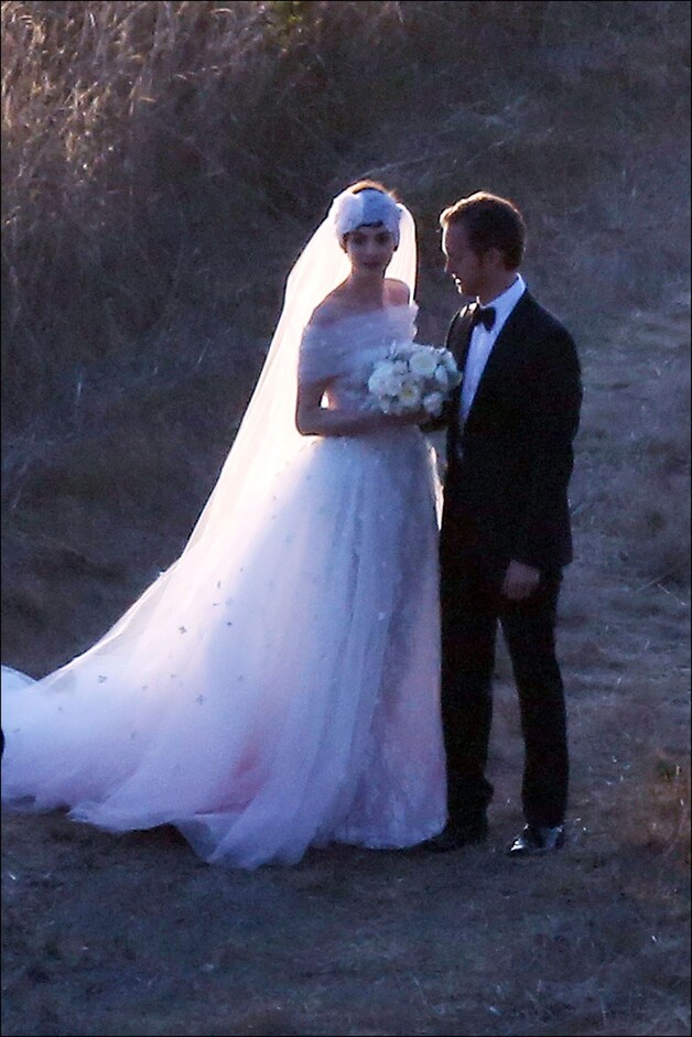 Anne Hathaway en haar romantische roze jurk.