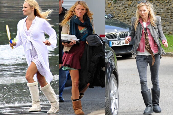Pamela Anderson, Blake Lively en Kate Moss in hun Uggs.
