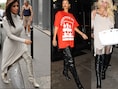 Kim Kardashian, Rihanna en Pamela Anderson met de dijenhoge laarzen.