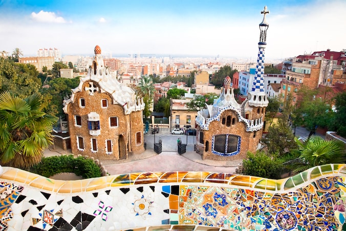 Het beroemde Parc Guëll in Barcelona