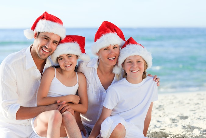 Het is eens iets anders: Kerstmis vieren op het strand