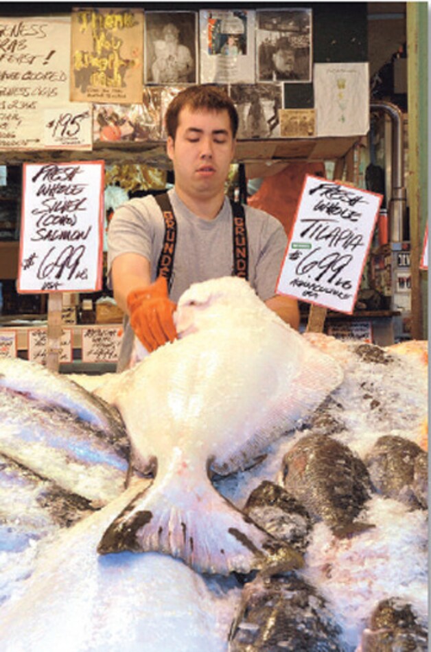 Viskraam in Pike Place Market.