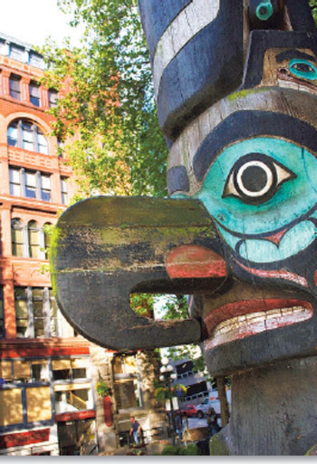 Totempaal op Pioneer Square.