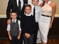 Romeo (vooraan) is de meest stijlvolle van de Beckham-boys