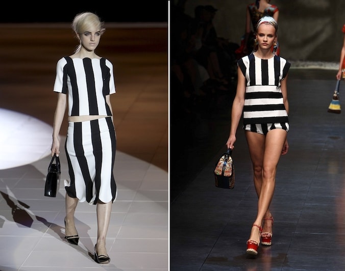 Strepen bij Marc Jacobs en Dolce & Gabbana
