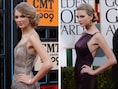 Links Taylor Swift in 2009, rechts zoals ze vorige week voor de dag kwam.