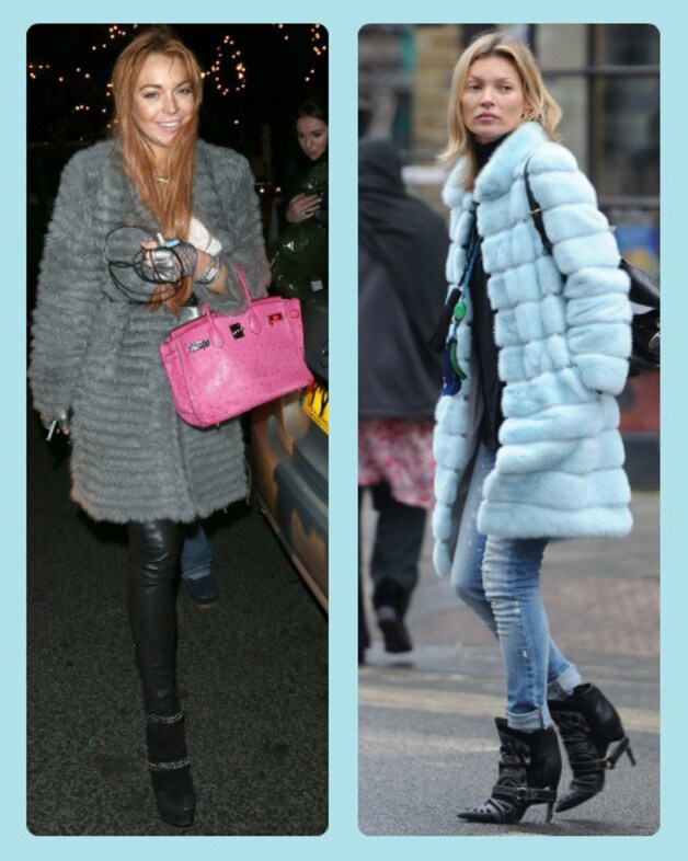 Lindsay Lohan en Kate Moss. © Photonews.