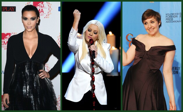 Kim Kardashian, Christina Aguilera & Lena Dunham