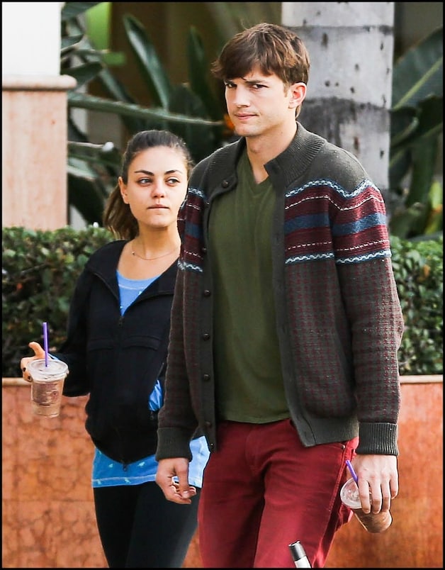 Ashton en zijn nieuwe vlam Mila Kunis hebben het goed samen.