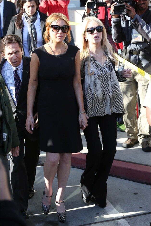 Lindsay samen met moeder Dina Lohan