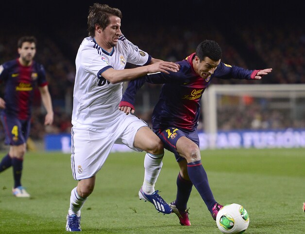 Felle duels: Coentrao vs Pedro.