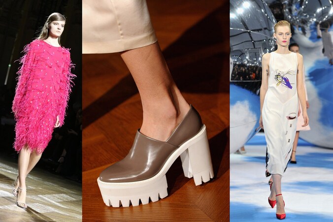Van links naar rechts: Dries Van Noten, Prada en Dior.