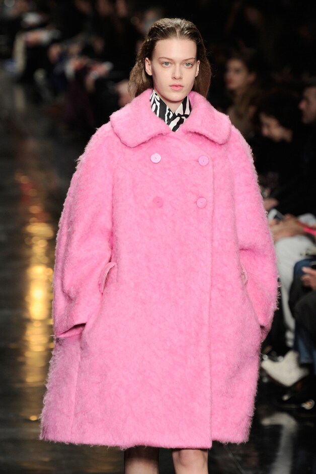 De roze jas van Carven.