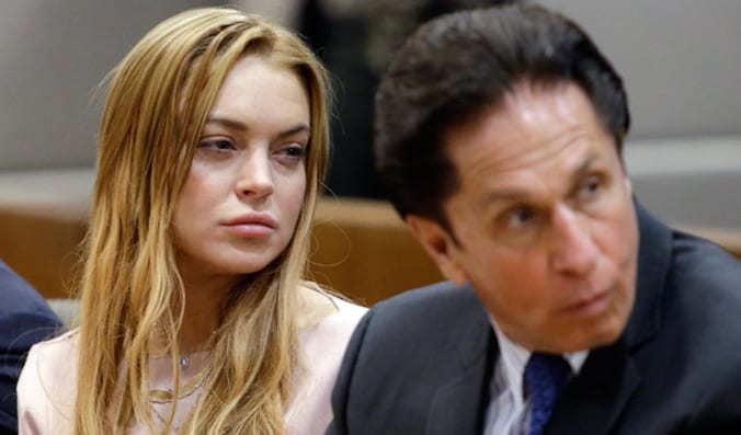 Lohan tijdens haar proces vorige maand