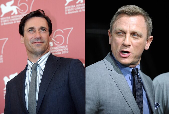 Jon Hamm en Daniel Craig.