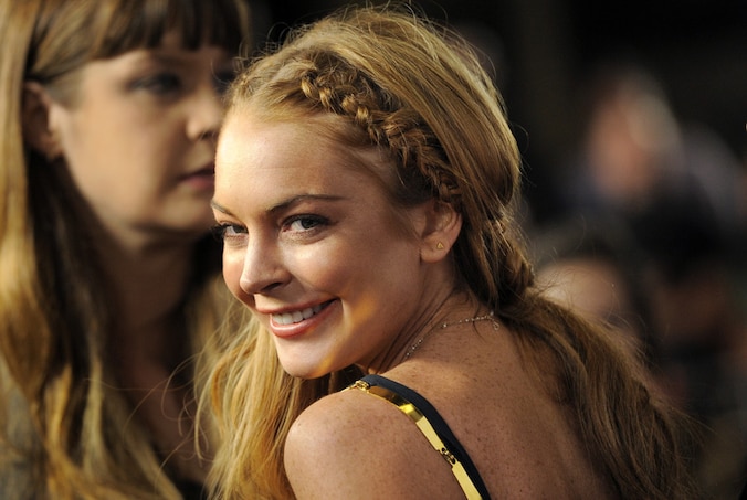 Lindsay Lohan op de première van Scary Movie V in Los Angeles.