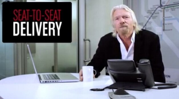 Richard Branson stelde de nieuwe gimmick voor.