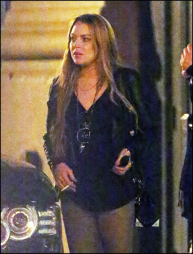 Lindsay Lohan geniet van haar laatste vrije momenten in New York.