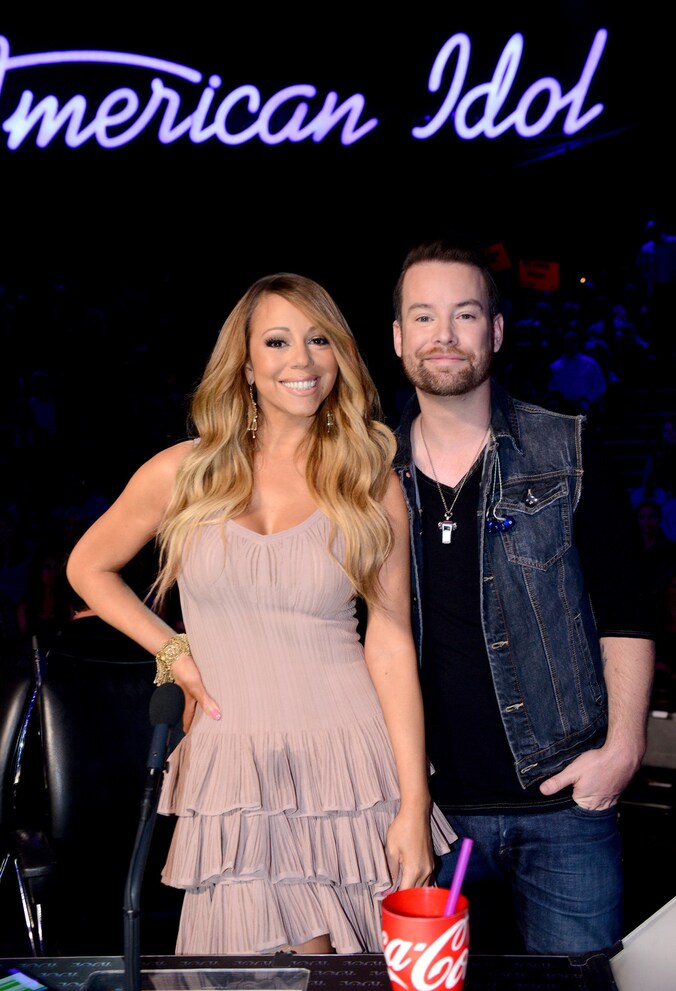 Mariah Carey en American Idol uit 2008 David Cook.