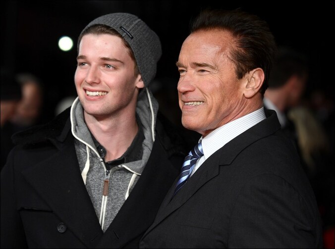 Patrick en vader Arnold Schwarzenegger