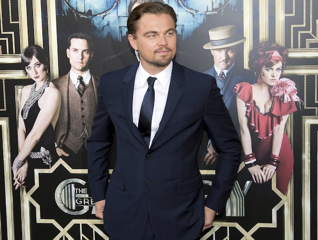 Leonarde DiCaprio tijdens de première van zijn film 'The Great Gatsby'
