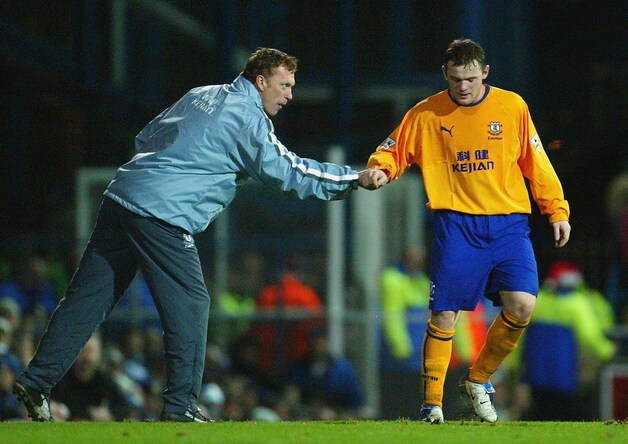 Moyes en Rooney in 2003 bij Everton.