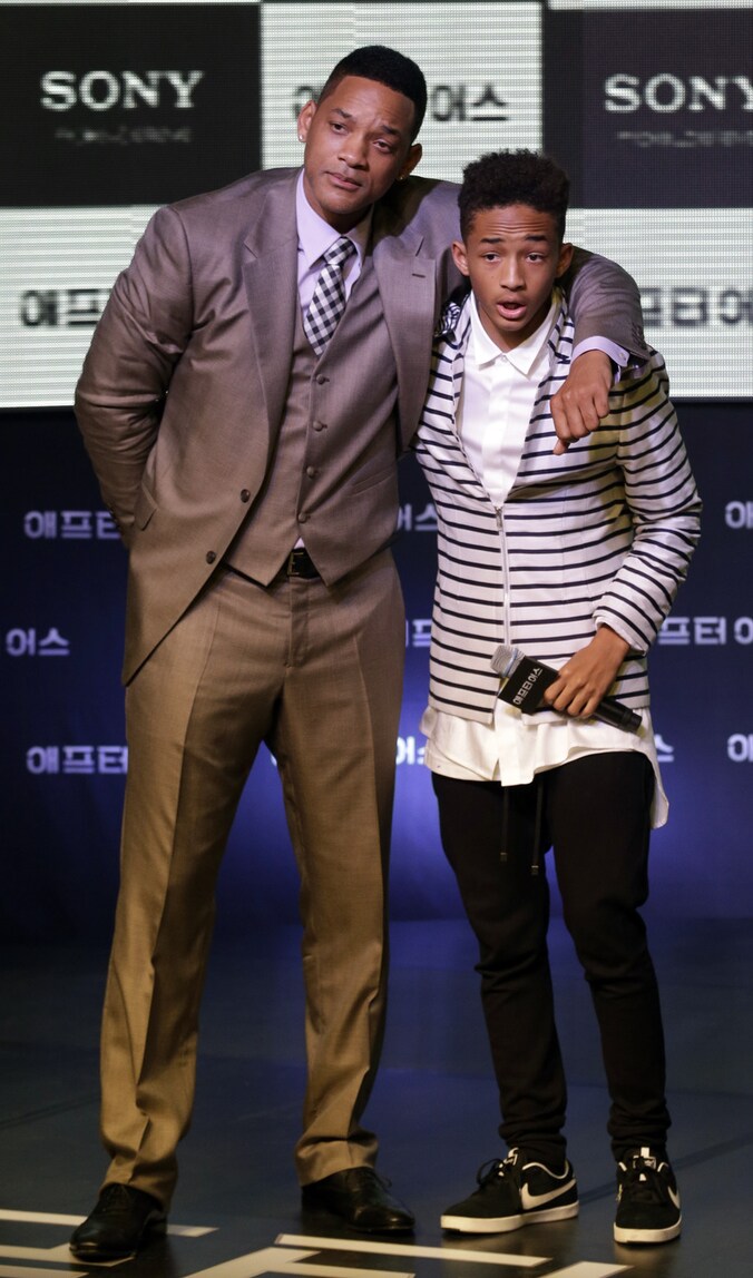 Will Smith en zoon Jaden (14).