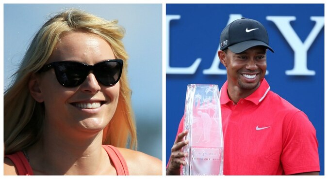 Lindsey Vonn en Tiger Woods