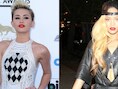 Miley Cyrus (l) en Rihanna (r).