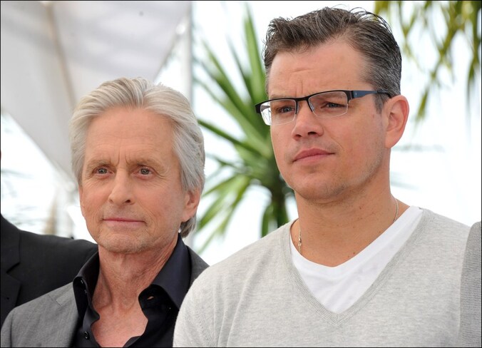 Michael Douglas en Matt Damon.