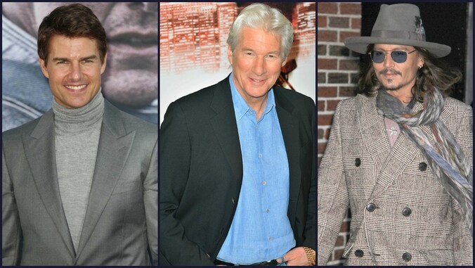 Tom Cruise, Richard Gere en Johnny Depp.