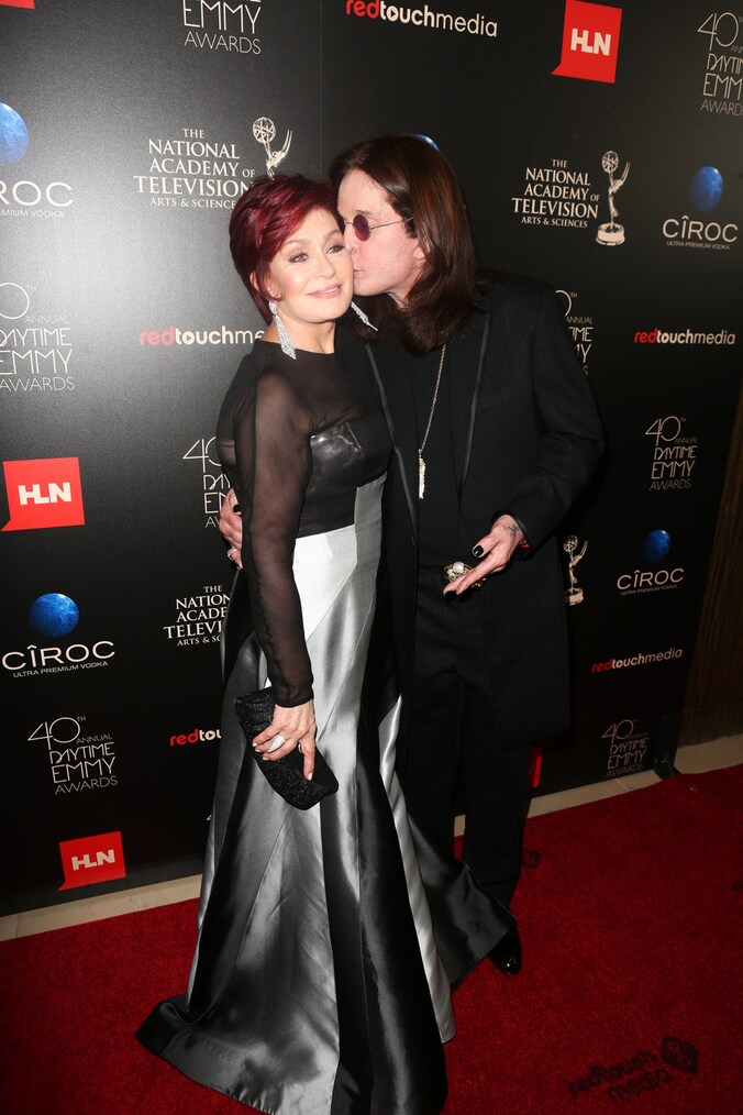 Sharon en Ozzy Osbourne gisteren verliefd op de rode loper.
