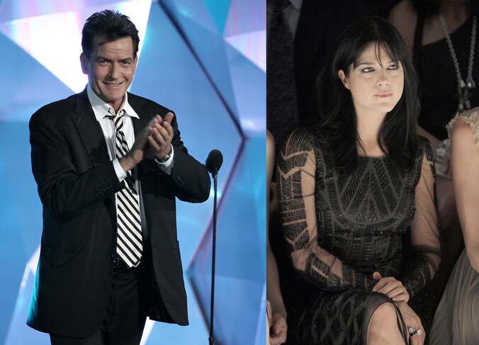 Charlie Sheen en Selma Blair.