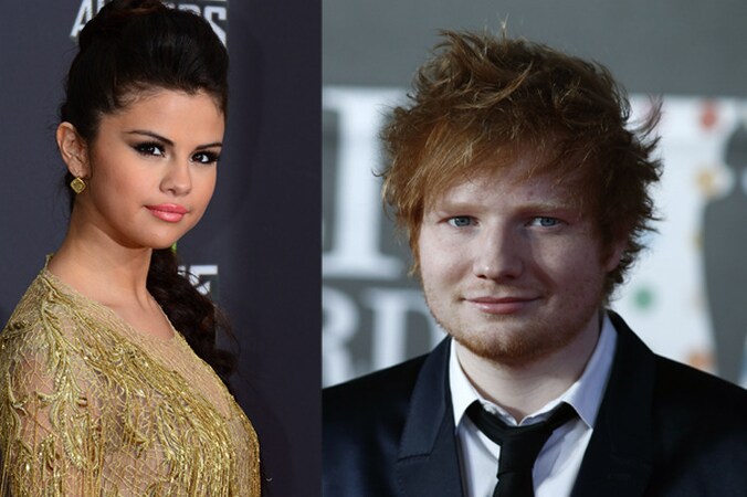 Selena Gomez en Ed Sheeran.