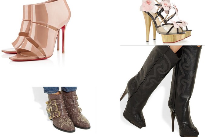 Schoenen van Louboutin, Chloe, Charlotte Olympia en Lanvin.