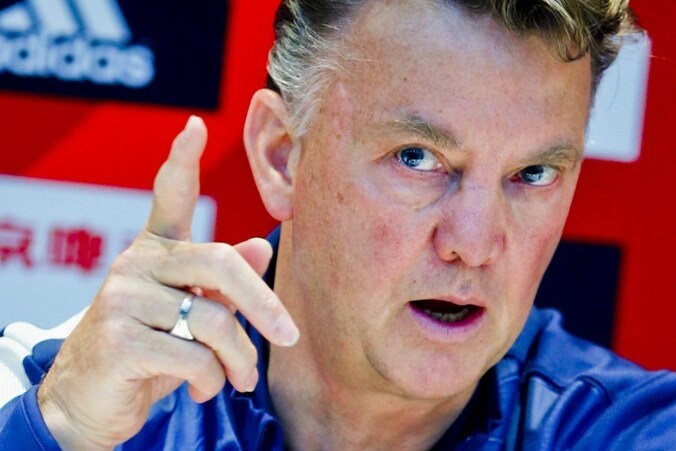 Bondscoach Louis van Gaal.