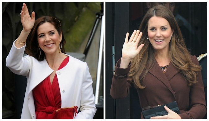 Kroonprinses Mary en Hertogin Kate.
