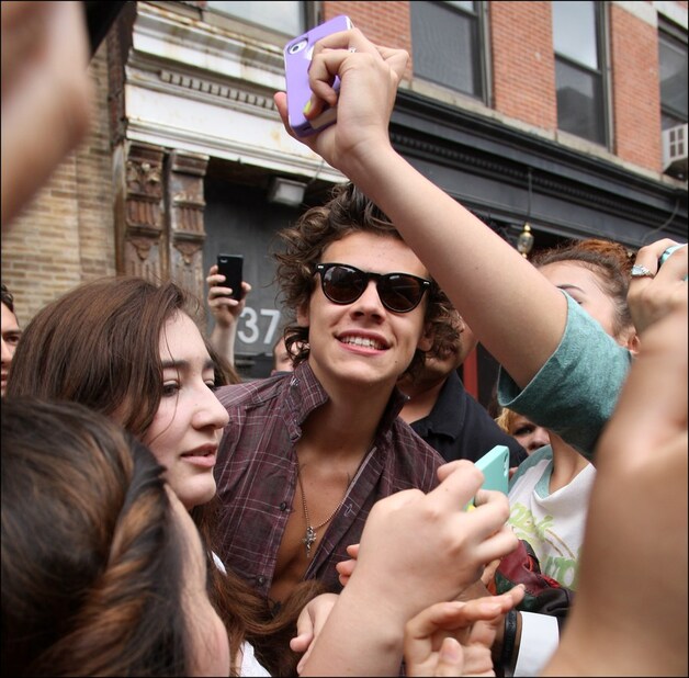 De One Direction-ster wordt in New York quasi altijd omringd door fans.