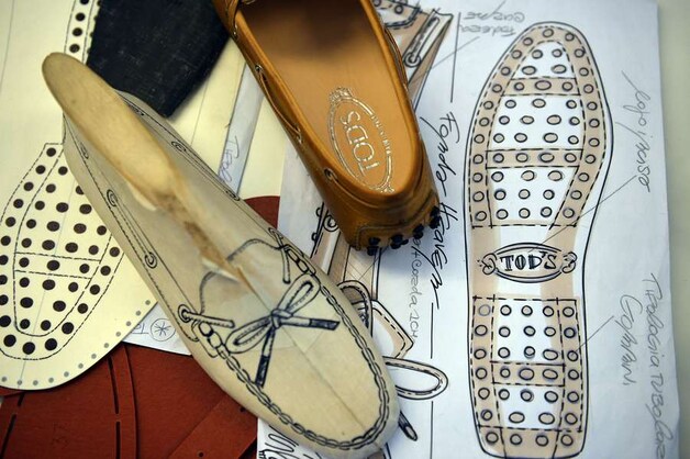 Ontwerp van moccasins.