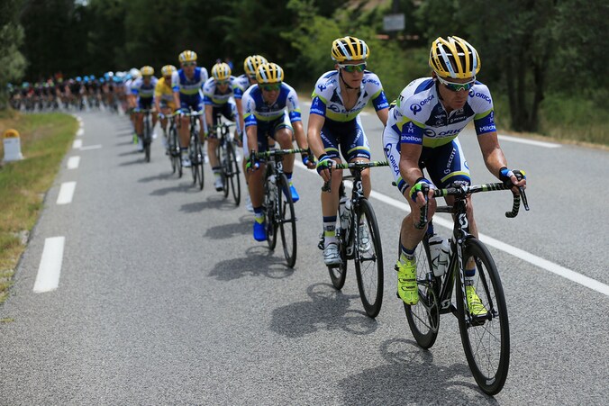 O'Grady voert de Orica-trein aan.