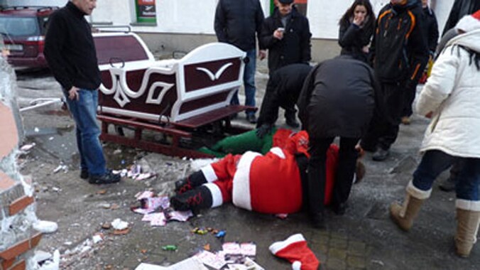 Kerst op z'n best in het Poolse stadje Ustrzyki Dolne.