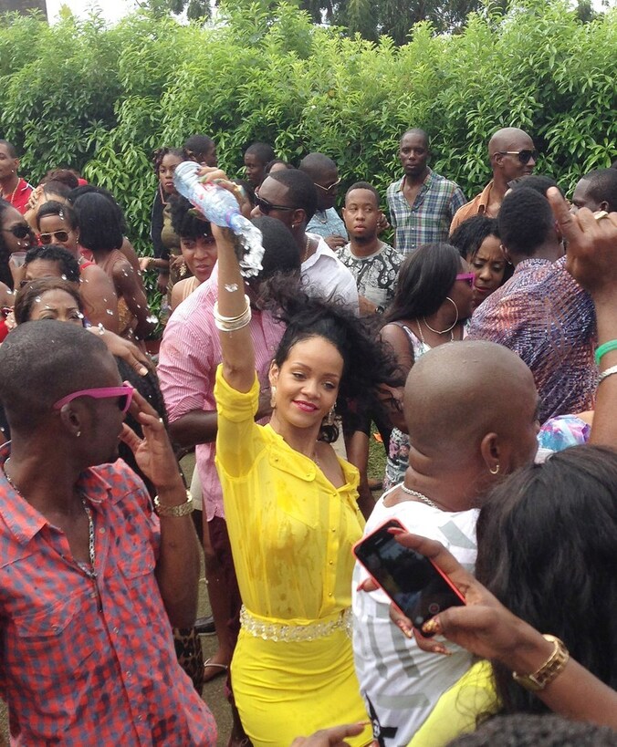 Rihanna vierde kerst op Barbados, het eiland waar ze opgroeide.