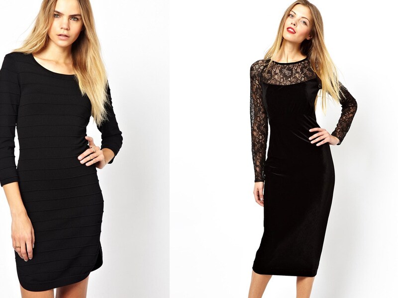 Zwarte jurkjes bij Asos.com