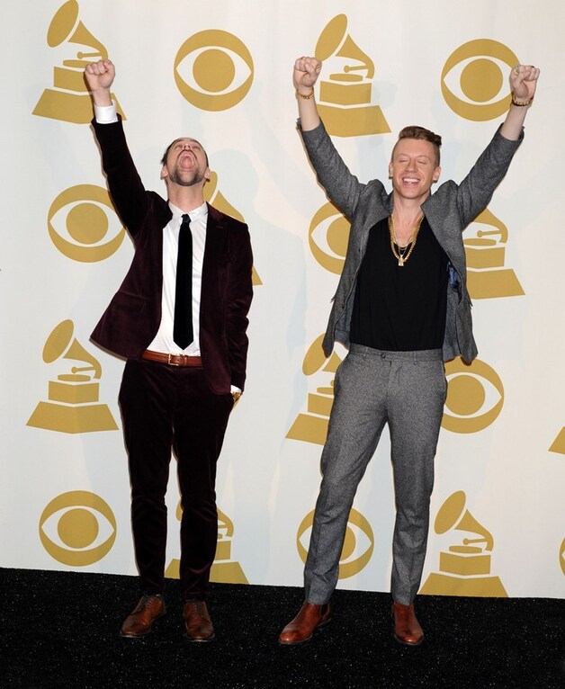 Ryan Lewis en Macklemore op de Grammy Awards