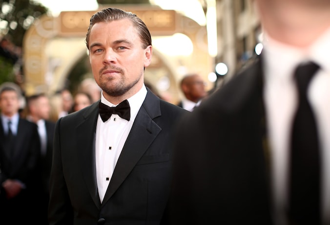 DiCaprio op de rode loper voor de Golden Globe Awards.