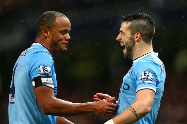 kompany hier samen met ploegmaat Negredo.