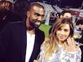 Kanye en Kim net na hun verloving.