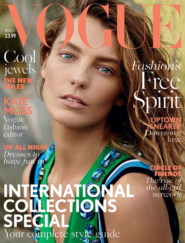 De cover van het Vogue-nummer waaraan Kate meewerkte.